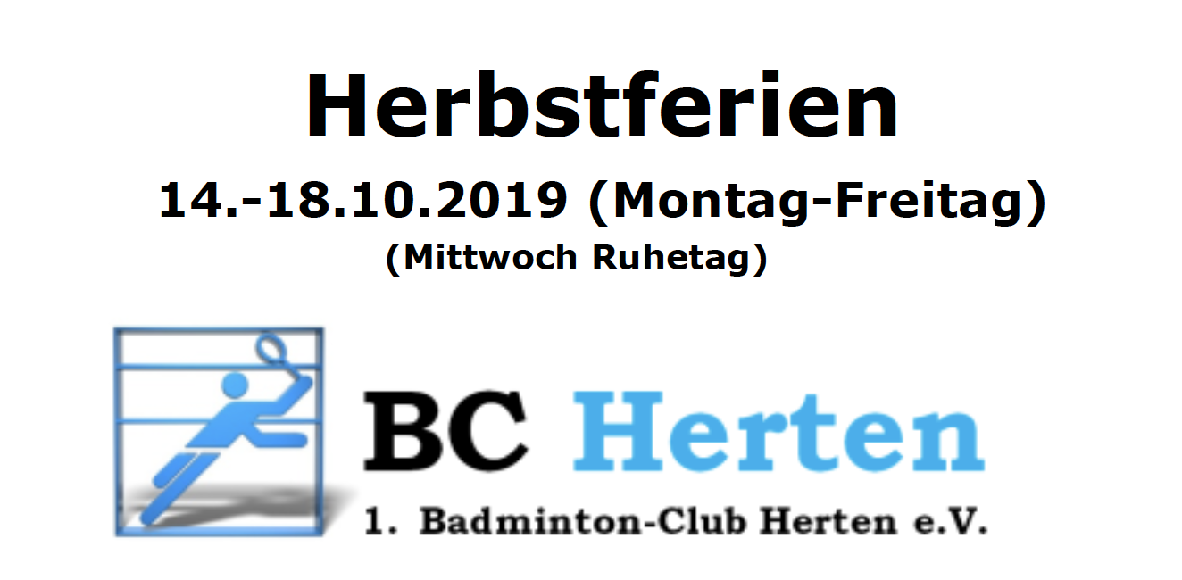Badmintonwochen in den Herbstferien 2019 in Herten - Logo